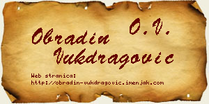 Obradin Vukdragović vizit kartica